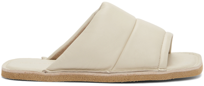 Dries Van Noten Off-white Leather Slip-on Sandals In 006 Ivory