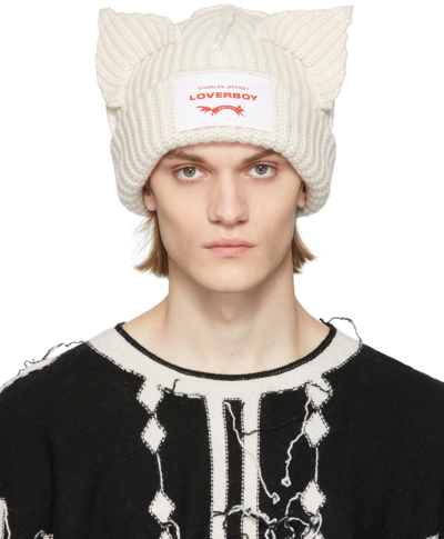 ラバーボーイ　CHUNKY EARS BEANIE / ECRU Buy Charles Jeffrey Loverboy Chunky Ears Beanie 'Ecru
