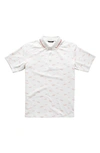 Radmor Taylor Bobrad Cup Logo Graphic Polo In Snow White / Dusty Rose
