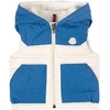 Moncler Colour-block Padded Vest In Cream