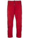 DSQUARED2 CROPPED TAPERED RED JEANS
