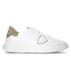 PHILIPPE MODEL SNEAKER PHILIPPE MODEL TEMPLE IN WHITE AND GREEN LEATHER