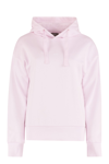 Apc Christina Logo Organic Cotton Hoodie In Pink