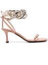 N°21 PALE-PINK LEATHER SANDALS