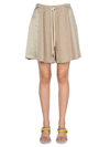 Alysi Bermuda With Tartan Motif In Neutral