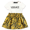 VERSACE VERSACE ABITO IN COTONE CON PANNELLI A CONTRASTO