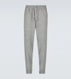 Sunspel French Terry Jogger Sweatpants In Grey Melange