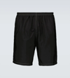 Prada Re-nylon Logo Swimming Trunks In Nero