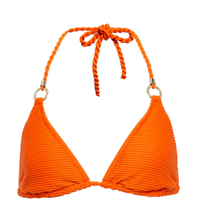 Heidi Klein Zanzibar Halterneck Bikini Top In Orange