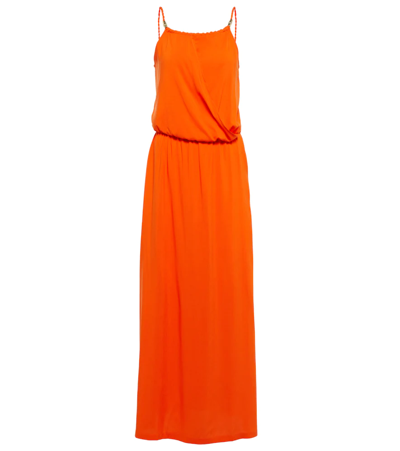 Heidi Klein Braid-trimmed Maxi Dress In Orange