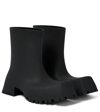 Balenciaga Trooper Rubber Ankle Boots In Nero