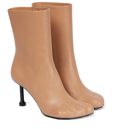 Balenciaga Fetish Leather Ankle Boots In Camel 708