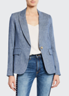 Veronica Beard One-button Cutaway Jacket In Beige