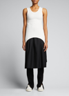 Vaara Eva Curved-hem Tank Top In White