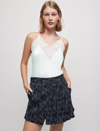 Maje Lace-detail Sleeveless Top In Ecru