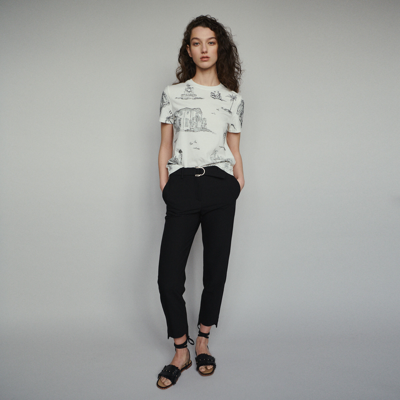 Maje Straight Pants Belted In Black