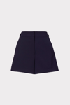 Milly Aria Cady Button Tab Shorts In Navy