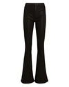 L Agence Marty Ultra High-rise Coated Flare Jeans In Noir