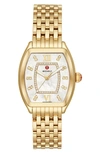 Michele Relevé Two-tone Diamond Dial Watch Head & Interchangeable Bracelet, 31mm X 32mm In Gold/ Silver/ Gold