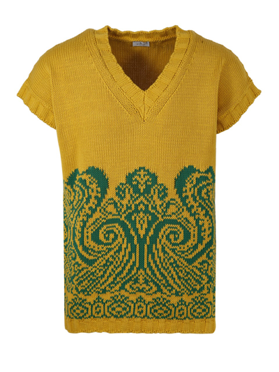 Etro Ribbed Cotton Vest - Atterley In Yellow