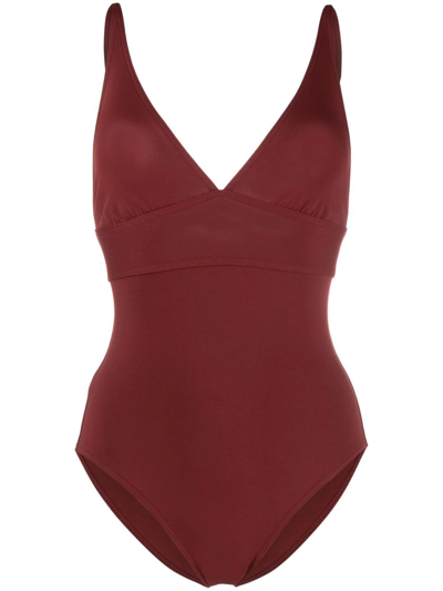Eres Larcin Triangle Tank Swimsuit In Brown
