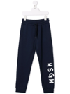 Msgm Logo-print Tapered Track Pants In Black