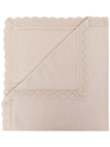 Tartine Et Chocolat Zigzag-trim Fine-knit Blanket In Neutrals