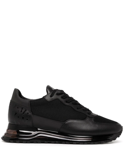 Mallet Popham Gas Leather And Mesh Trainers In Black