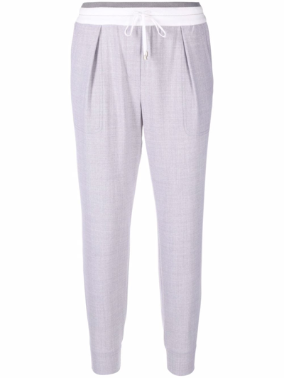 Lorena Antoniazzi Cropped Track Pants In Grey