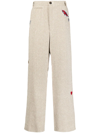 DUOLTD PATCH-DETAILED STRAIGHT-LEG TROUSERS