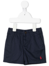 Polo Ralph Lauren Logo-embroidered Cotton Shorts In Blue