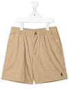 Polo Ralph Lauren Logo-embroidered Cotton Shorts In Brown