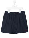 Polo Ralph Lauren Logo-embroidered Cotton Shorts In Blue