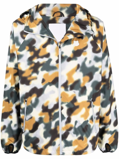 Kenzo Blurred Camouflage Lightweight Jacket In Black