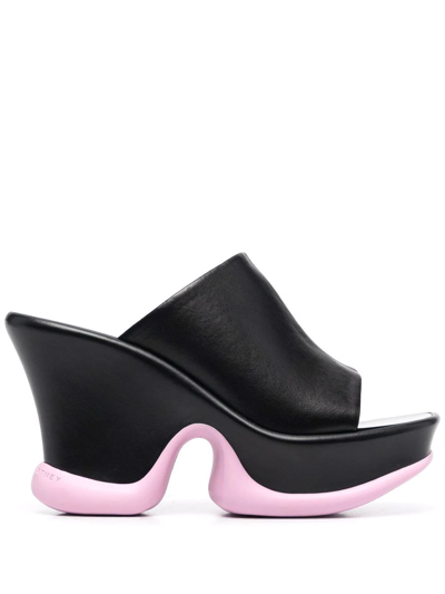 Stella Mccartney Shroom Platform-sole Backless Mules In Black