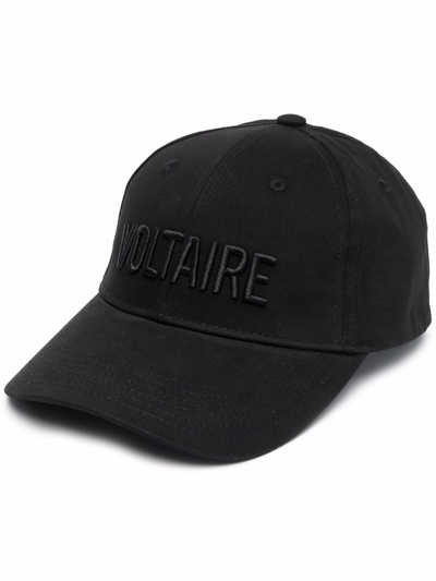 Zadig & Voltaire Embroidered-logo Baseball Cap In Black