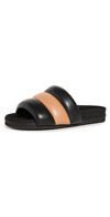 Roam The Puffy Slide Sandal In Beige/black