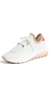 See By Chloé Brett Leather-trimmed Sneakers In White