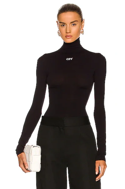 Off-white Main Second Skin Turtleneck Top In Black
