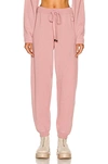 Moncler Leather-trimmed Wool And Cashmere-blend Track Pants In Pink