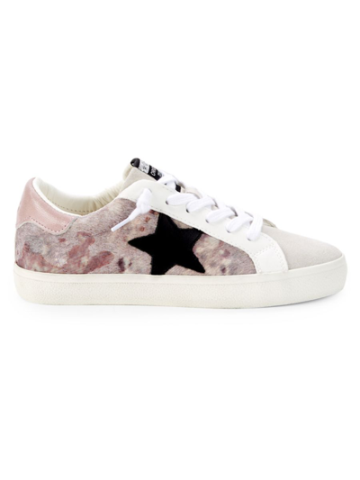 vintage havana repeat camo calf hair sneakers