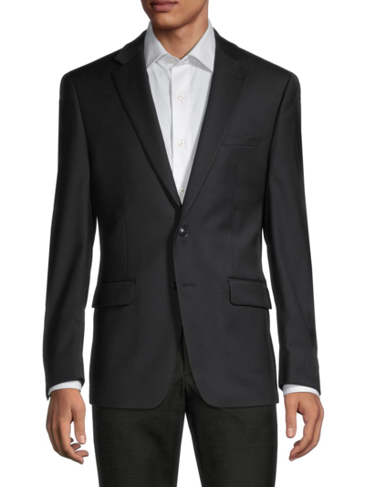 Calvin Klein Men's Slim Fit Wool Blend Blazer In Black