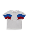 Moncler Kids' Baby's & Little Boy's Striped Logo T-shirt In Natural