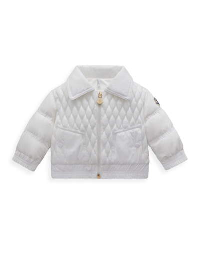 Moncler Kids' Girl's Odit Diamond-quilted Jacket In Natural