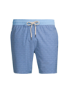 Fair Harbor Men's Bayberry Microwaves 7'' Swim Shorts In Blue Waves