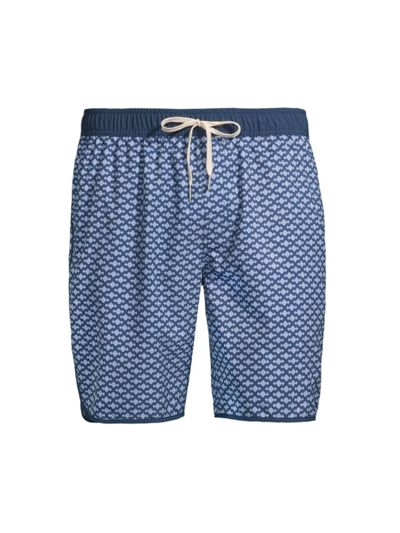 Fair Harbor Men's 8" Micro Mist Anchor Swim Shorts In Mist Seaview