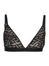 Versace Greca Signature Tulle Bralette In Black