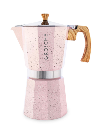 Grosche Milano Stone Espresso 12-cup Coffee Maker In Blush Pink