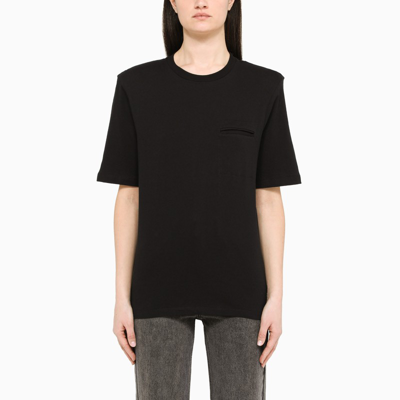 Remain Birger Christensen Black T-shirt With Shoulder Pads