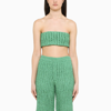 REMAIN BIRGER CHRISTENSEN GREEN KNITTED BANDEAU TOP